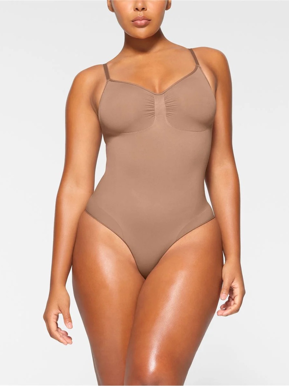 SKIMS Brown Seamless Shaping Bodysuit